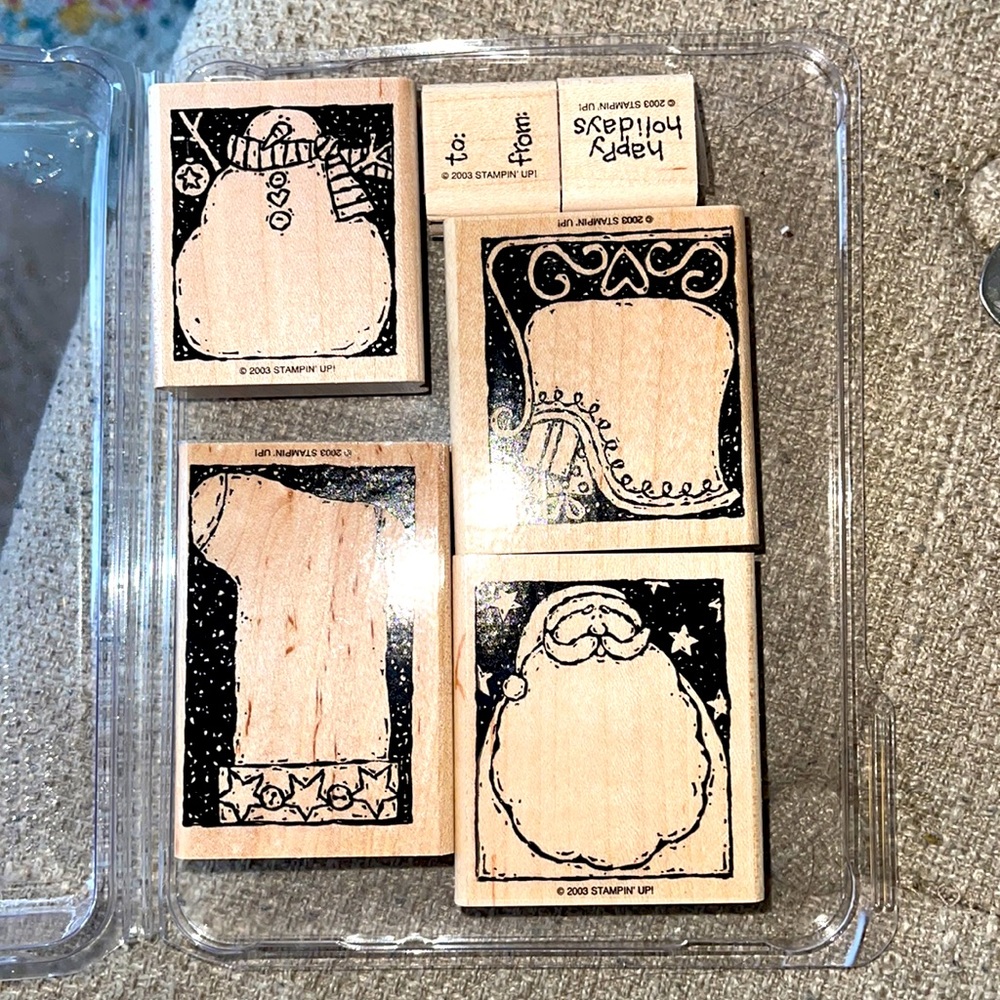 STAMPIN UP RETIRED STAMP SET 2003 Christmas Set.